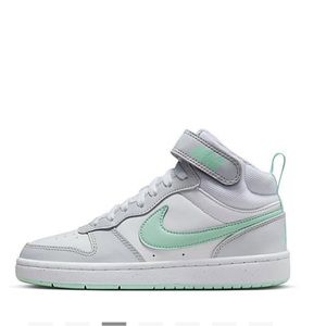 Nike high top white & turquoise